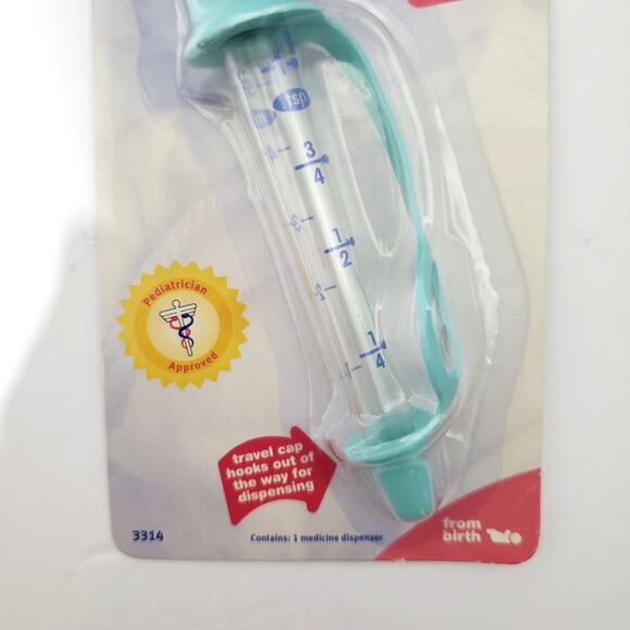 Vtg The First Years Baby Easy-Read Blue Medicine Dropper Dispenser SEALED - Picture 3 of 8